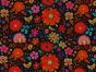 Midnight Folk Garden Cotton Jersey Print, Black