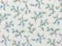 Mini Blossom Polycotton Print, White and Blue