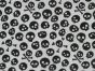 Monochrome Skulls Polycotton Print, White