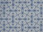Mosaic Flow Cotton Curtain Fabric, Indigo