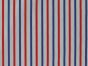 Multi Stripe Polycotton Print, Red and Blue