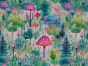Mushroom Forest Cotton Print, Green