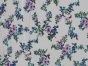 Narcissus Flower Viscose Print, Pink and Blue