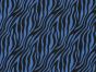 Neon Safari Polycotton Print, Zebra, Blue