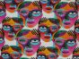 Abstract Face Painting Cotton Jersey Print