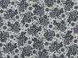 Paisley Floral Cotton Poplin Print, Black