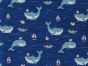 Pleasant Whale Cotton Jersey Print, Blue