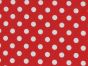 1cm Spot Polycotton Print, Red