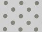 Large Grey Polka Dot on White Background Polycotton Print