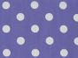 Large White Polka Dot on Purple Background Polycotton Print