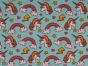 Unicorn Funk Polycotton Print, Aqua