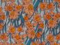 Pop Art Daffodils Polycotton Print, Blue
