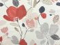 Poppy Curtain Fabric, Cranberry