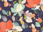 Poppy Print Curtain Fabric, Navy