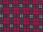 Premium Soft Anti Pil Fleece Highland Tartan, Cerise