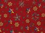 Rainbow Christmas Metallic Cotton Print, Snowflake, Red