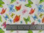 Rainbow Flutter Cotton Print, White