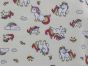 Rainbow Unicorn World Polycotton Print, Ivory