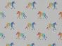 Rainbow Zebra Polycotton Print, Beige