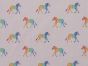 Rainbow Zebra Polycotton Print, Pink