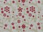 Reindeer Golden Snowflake Cotton Poplin Print, Ivory