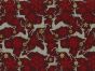Reindeer Golden Snowflake Cotton Poplin Print, Red