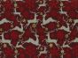 Reindeer Golden Snowflake Cotton Poplin Print, Red