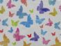 Roaming Butterflies Cotton Flannel Print, White