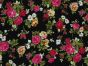 Rose Bunch Printed Needlecord, Cerise Rose