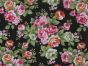 Rose Of The Night Polycotton Print, Black