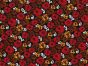 Rose Twirl Printed Needlecord, Red Brown