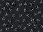 Sailing Anchors Printed Chamray, Dark Blue