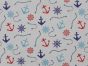 Sailors Anchor Polycotton Print, White