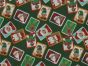 Santa Stamps Christmas Cotton Print