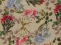 Scattered Bouqet Faux Silk Stretch Charmeuse Satin, Natural