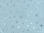 Silver Foil Christmas Snowflake Organza, Sky