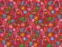 Skeleton Bloom Polycotton Print, Red