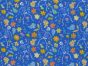 Skeleton Bloom Polycotton Print, Royal