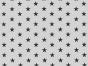 Small Stars Polycotton Print, Black