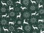 Snowflake Reindeer Polycotton Print, Green