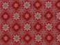 Snowflake Tiles Cotton Poplin Print, Red