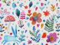 Spring Rabbit Forest Watercolour Cotton Print
