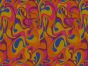 Summer Paint Swirls Viscose Challis Print, Orange