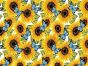 Sunflower Butterflies Cotton Print