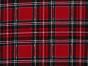 Tartan Printed Cotton Corduroy, Red