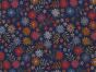 Threaded Bloom Cotton Lawn, Navy