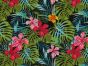 Tropical Dream Cotton Poplin Print, Black