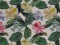 Tropical Hibiscus Printed Cotton Needlecord