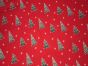 Twinkle Christmas Trees Cotton Print, Red