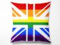 Union Jack Cotton Panama Panels, Bright Rainbow